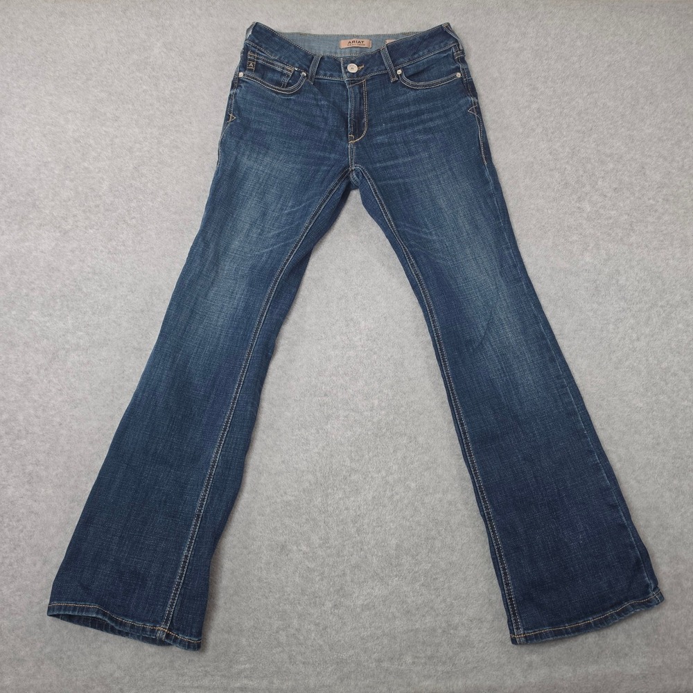 Ariat REAL Denim Womens 30R Dark Wash Mid Rise Bootcut Riding Jeans Blue